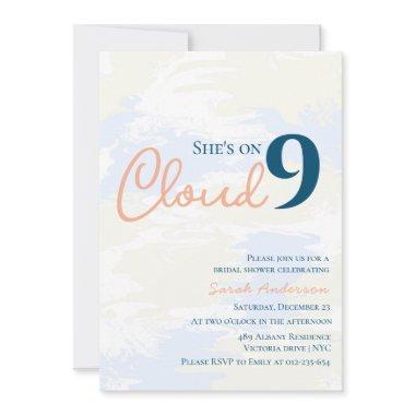 She's on Cloud 9 Texture Blue Pink
