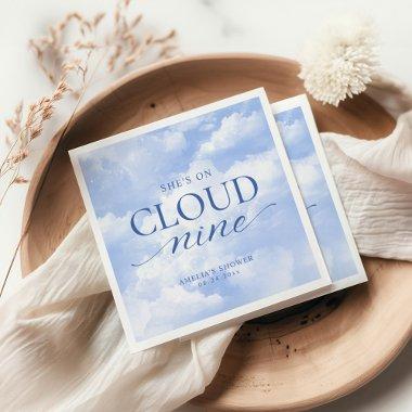 She's On Cloud Nine Blue  Napkins