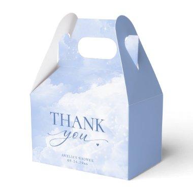 She's On Cloud Nine Blue Thank You Favor Boxes