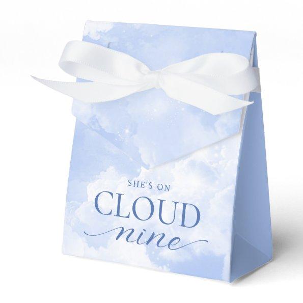 She's On Cloud Nine Blue Thank You Favor Boxes