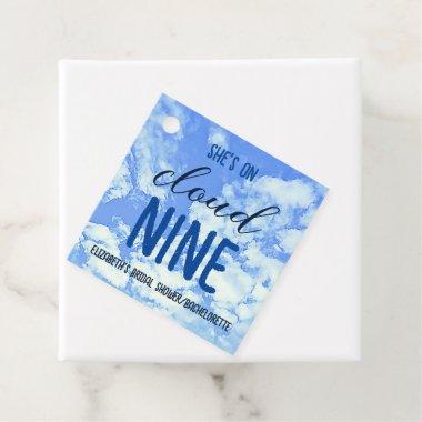 She's On Cloud Nine! Bridal Shower/Bachelorette Favor Tags