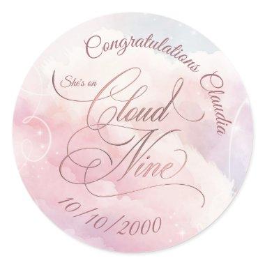She's On Cloud Nine  Classic Round Sticker