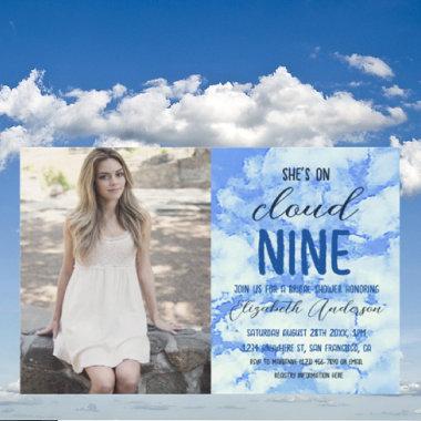 She's On Cloud Nine! Bridal Shower Invitations