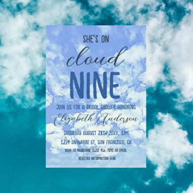 She's On Cloud Nine! Bridal Shower Invitations