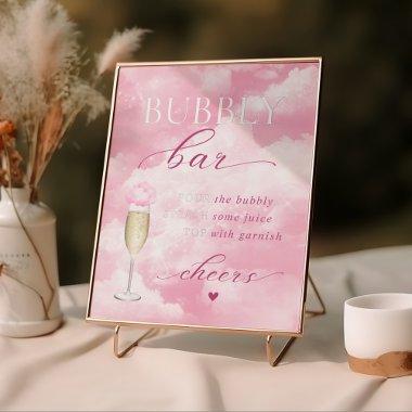 She's On Cloud Nine Bubbly Bar Foil Prints