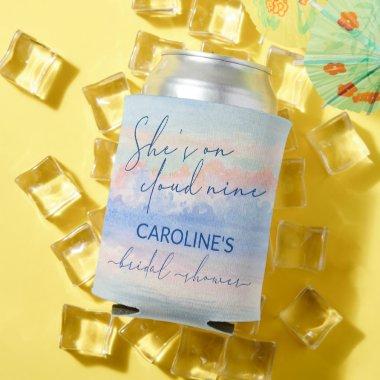 Shes On Cloud Nine Pastel Watercolor  Can Cooler