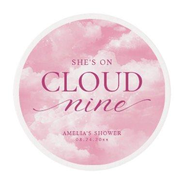 She's On Cloud Nine Pink  Edible Frosting Rounds