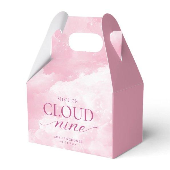 She's On Cloud Nine Pink  Favor Boxes
