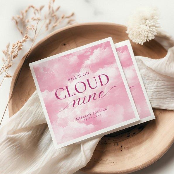 She's On Cloud Nine Pink  Napkins