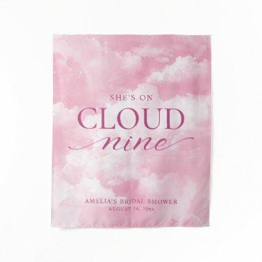 She's On Cloud Nine Pink  Tapestry