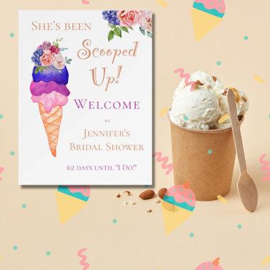 She's Scooped Up Bridal Shower Ice Cream Welcome Foam Board