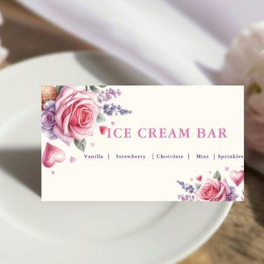 She's Scooped Up Pastel Ice Cream  Table Tent Sign