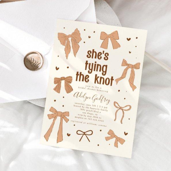 She's Tying The Knot Beige Bow