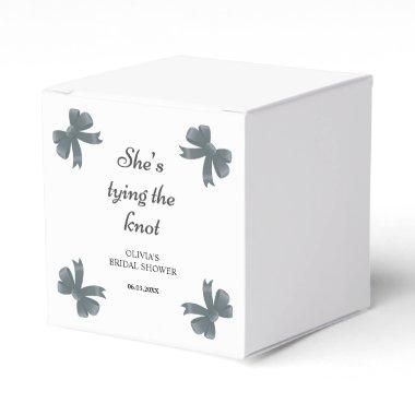 She's Tying The Knot Black Bow  Favor Boxes