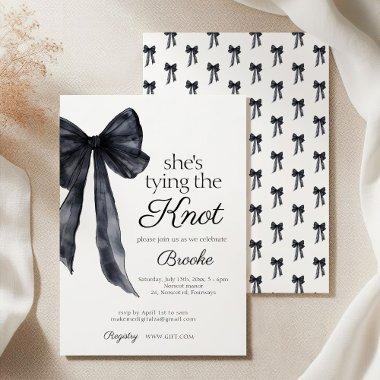 She's Tying the Knot black bow cheri