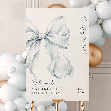 She's Tying the Knot Blue Bow  Foam Board