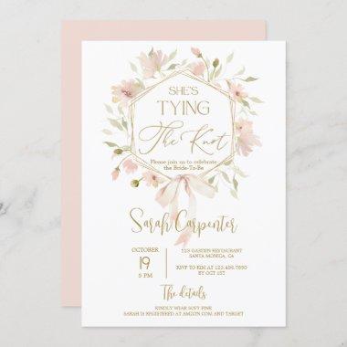 She's Tying the Knot Bow Bridal Shower Invitations