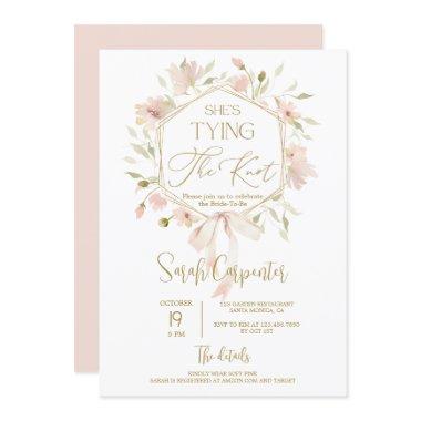 She's Tying the Knot Bow Bridal Shower Invitations