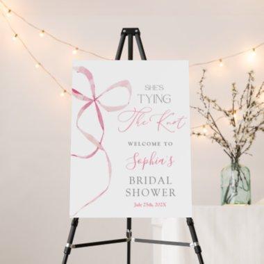 She's Tying the Knot Bow Bridal Welcome sign