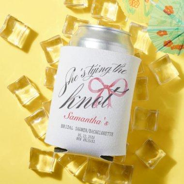 She's Tying the Knot Bow Coquette  Can Cooler