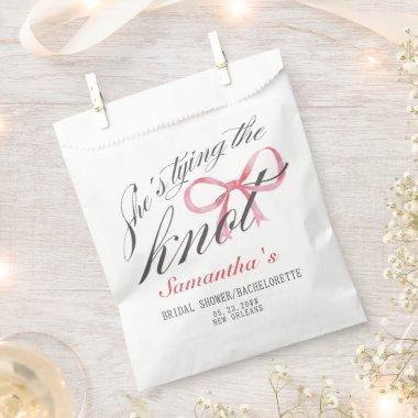 She's Tying the Knot Bow Coquette  Favor Bag