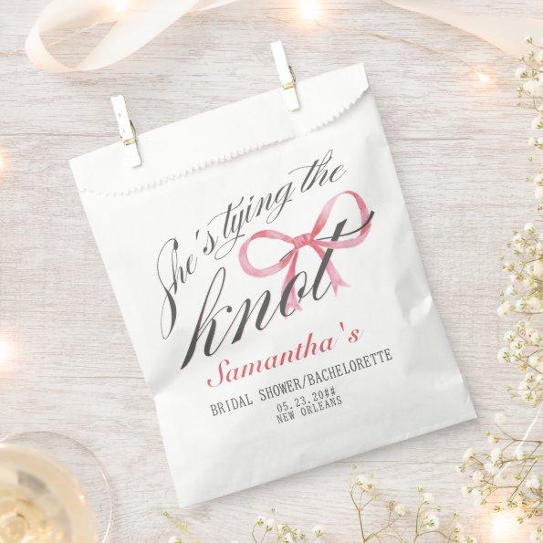 She's Tying the Knot Bow Coquette  Favor Bag