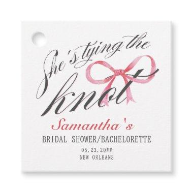 She's Tying the Knot Bow Coquette  Favor Tags