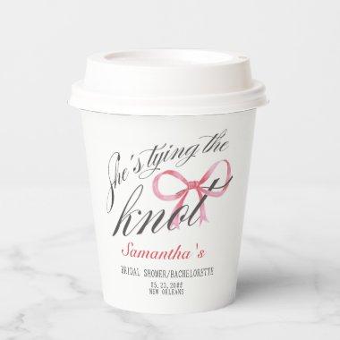 She's Tying the Knot Bow Coquette  Paper Cups