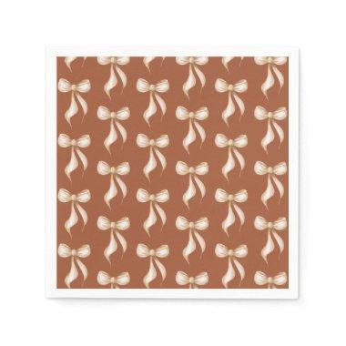 She's Tying the Knot Bow Pattern  Napkins