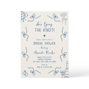 She's Tying the Knot Hand Drawn Fun