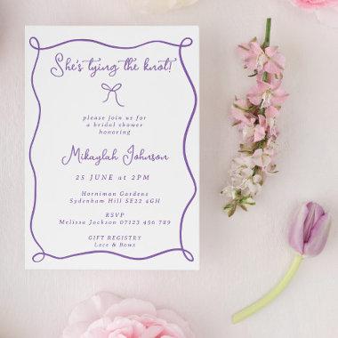 She's Tying the Knot Lilac Bow
