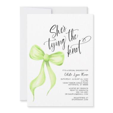 She's Tying the Knot Lime Green Bow