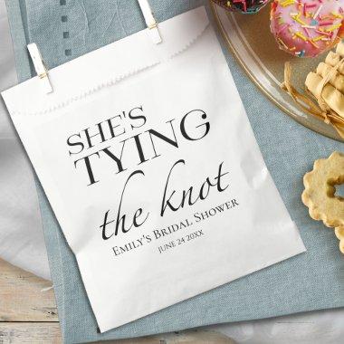 She's tying the knot | Minimalist  Favor Bag