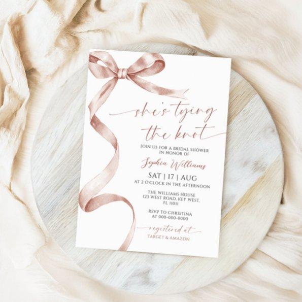 She's Tying the Knot Mocha Bow