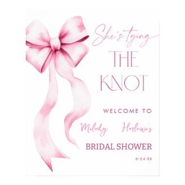 She's Tying the Knot Pink Bow  Poster