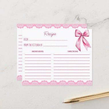 She's tying the knot pink bow recipe Invitations