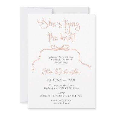 She's Tying the Knot Pink Fun Bow