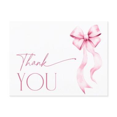 She's Tying the Knot Pink Ribbon Bridal Thank You Post