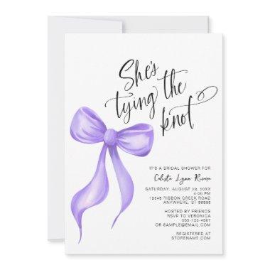 She's Tying the Knot Purple Bow