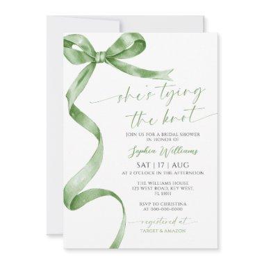 She's Tying the Knot Sage Green Bow