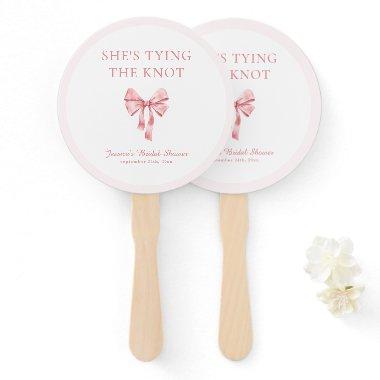 She's Tying the Knot Soft Pink Coquette Shower Hand Fan