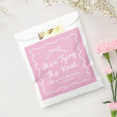 She's Tying The Knot Whimsical Bow  Favor Bag