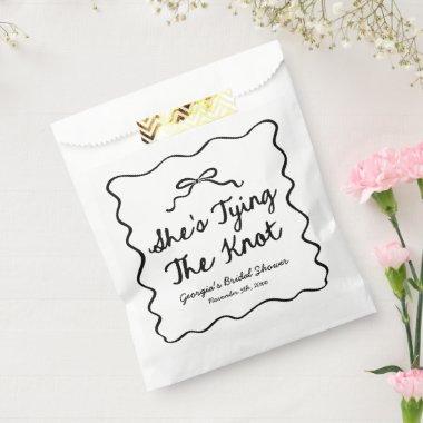 She's Tying The Knot Whimsical Bow  Favor Bag