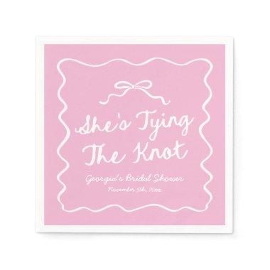 She's Tying The Knot Whimsical Bow  Napkins