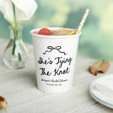 She's Tying The Knot Whimsical Bow  Paper Cups