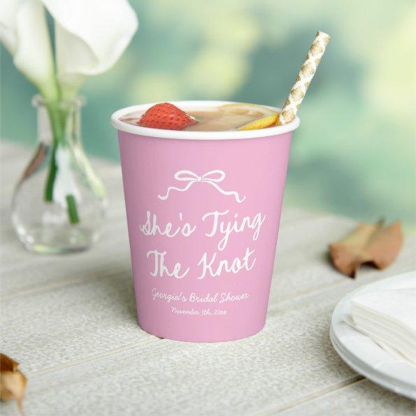 She's Tying The Knot Whimsical Bow  Paper Cups