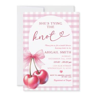 She's Tying The know Cherry  with Bow