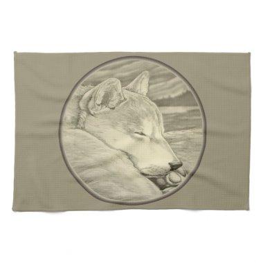 Shiba Inu Towel Dog Lover Art Tea Towels & Gifts