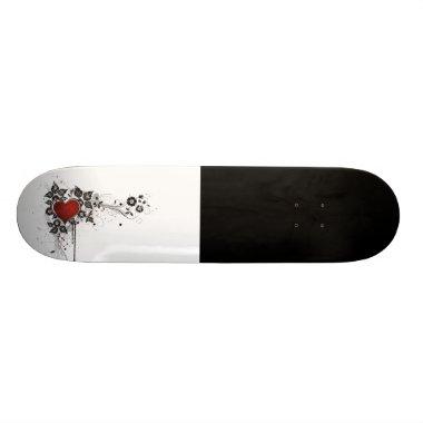 Shiny Heart, Leaves & Flowers - Original Skateboard