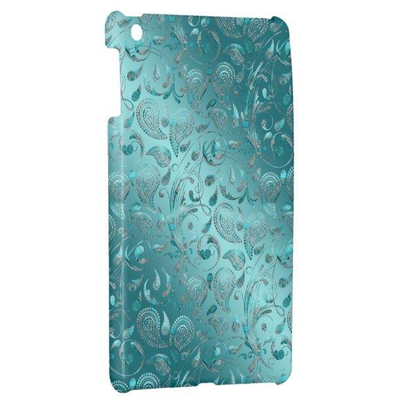 Shiny Paisley Turquoise iPad Mini Cover